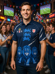 Retro British Football Fan Art Print Casual Jersey