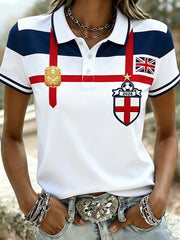 Retro British Football Fan-Style Casual Jersey