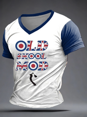 Men's UK Mods Music Lover V-neck T-shirt