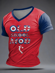Men's UK Mods Music Lover V-neck T-shirt