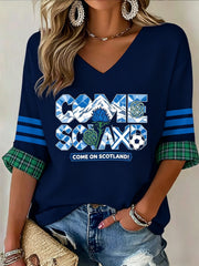 Women's UK Scotland Football Lover 2026 Printed Casual Top
