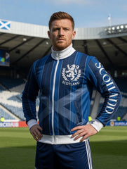 Unisex UK Scotland Football Lover 2026 Printed Casual Sporty Stand Collar Jacket