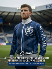 Unisex UK Scotland Football Lover 2026 Printed Casual Sporty Stand Collar Jacket