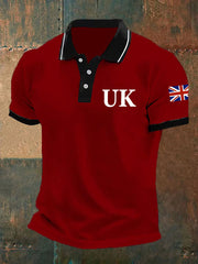 Men's Union Jack Casual Polo Shirt