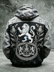 Unisex UK Scotland Football Lover 2026 Printed Hooded Zipper Jacket