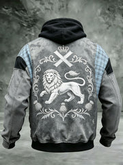Unisex UK Scotland Football Lover 2026 Printed Hooded Zipper Jacket