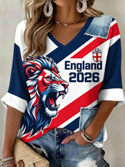 Retro British Football Fan-Style Casual Jersey