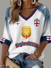 Retro British Football Fan-Style Casual Jersey