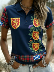 Retro Scottish Football Fan Art Print Casual Jersey