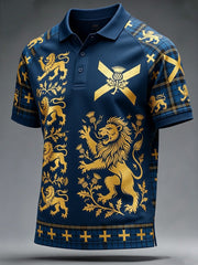 Retro Scottish Football Fan Art Print Casual Jersey