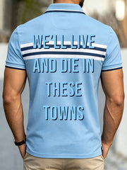 Men's Cov City Football Lover Sky Blues Printed Casual Tops