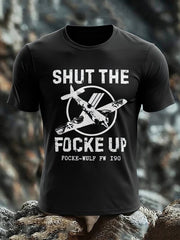 Men's SHUT THE FOCKE UP Printed T-Shirt