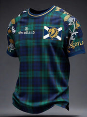 Retro Scottish Football Fan Art Print Casual Jersey