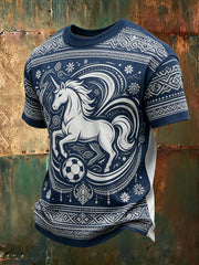 Men's Scottish Football Match Cheering Art Print Short-Sleeve T-Shirt