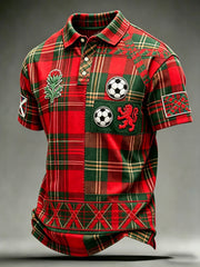 Men's Scottish Football Match Support Art Print Polo