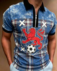Men's Scottish Football Match Support Art Print Polo