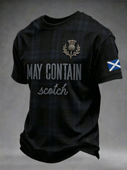 Men's Funny Scotch Whisky May Contain Scotch Short Sleeve T-shirt