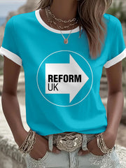 Women's Reform UK Printed Casual T-Shirt