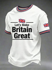 Men's 'Let's Make Britain Great' Printed Casual T-Shirt