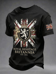 Men's British Flag Lion Short Sleeve T-shirt