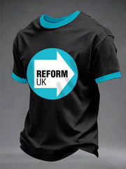 Men's Reform UK Printed Casual T-Shirt