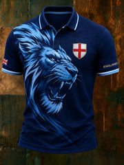 Retro England football fan art print casual jersey