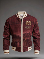 Men's Edinburgh Scotland Hearts Lover Printed Monkey Jacket