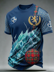 Men's UK Scotland Football Lover 2026 Printed T-shirt