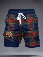 Men's UK Scotland Football Lover 2026 Printed Pocket Double-Layer Shorts