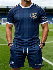 Men's Retro UK Scotland Football Lover 2026 Print Casual Set