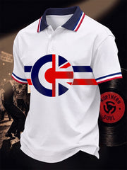 Men's  Retro Northern Soul Print Casual Polo