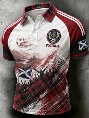 Men's Scotland Football Print Polo Shirt