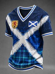 Men's Scotland Football V-neck T-shirt