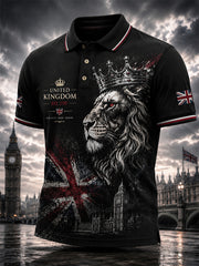 Men's Vintage British Flag Printed Short Sleeves Top