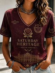 Women's North Lodon Forever Football Lover Printed short-sleeved T-shirt