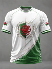 Men's Welsh Dragon Printed Casual short sleeves t-shirt