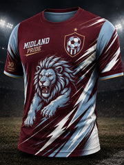 Men's Retro Football Fan Art Print Casual Jersey