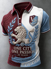 Men's Retro Football Fan Art Print Casual Jersey