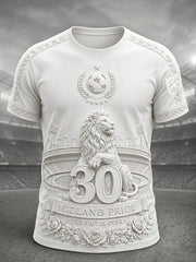 Men's Retro British Football Fan Art Print Casual Jersey