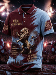 Men's Gift For Football Fans Print Casual Polo