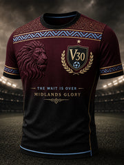 Men's Retro Football Fan Art Print Casual Jersey