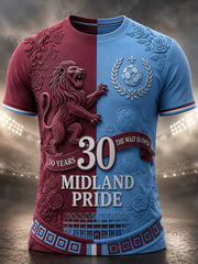 Men's Retro Football Fan Art Print Casual Jersey