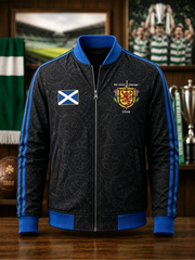 Men's UK Football Lover Scotland Printed Zip-Up Jacket