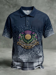 Men's UK Football Lover Scotland Printed  Polo Shirt