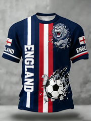 Men's UK Football Lover England Printed short sleeves t-shirt