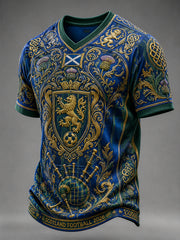 Men's Scotland Football V-neck T-shirt