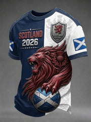 Men's UK Scotland Football Lover 2026 Printed T-shirt