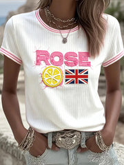 Women’s The Stone Roses Band England Flag Print Casual T-shirt