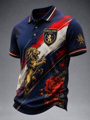 Retro England Football Fan Art Print Casual Jersey