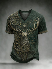 Men's Celtic Football V-neck T-shirt